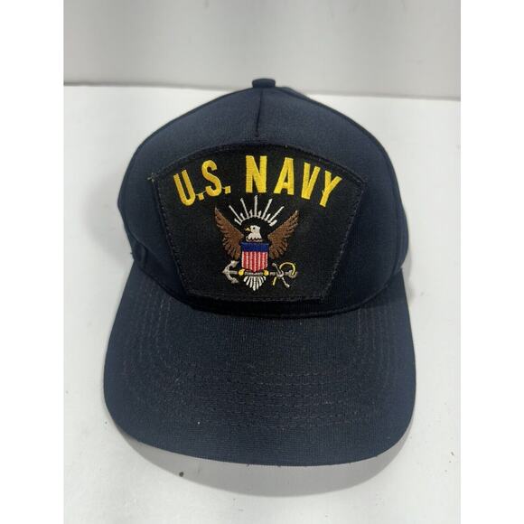 Vintage US Navy Blue Hat Cap North Star Snapback - Picture 1 of 6